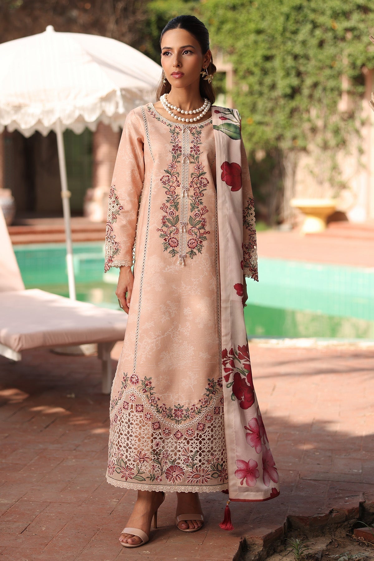 Alizeh | Embroidered Printed Festive Edit 25 | AF-EPL-7036-CLOVER - House Of Hania