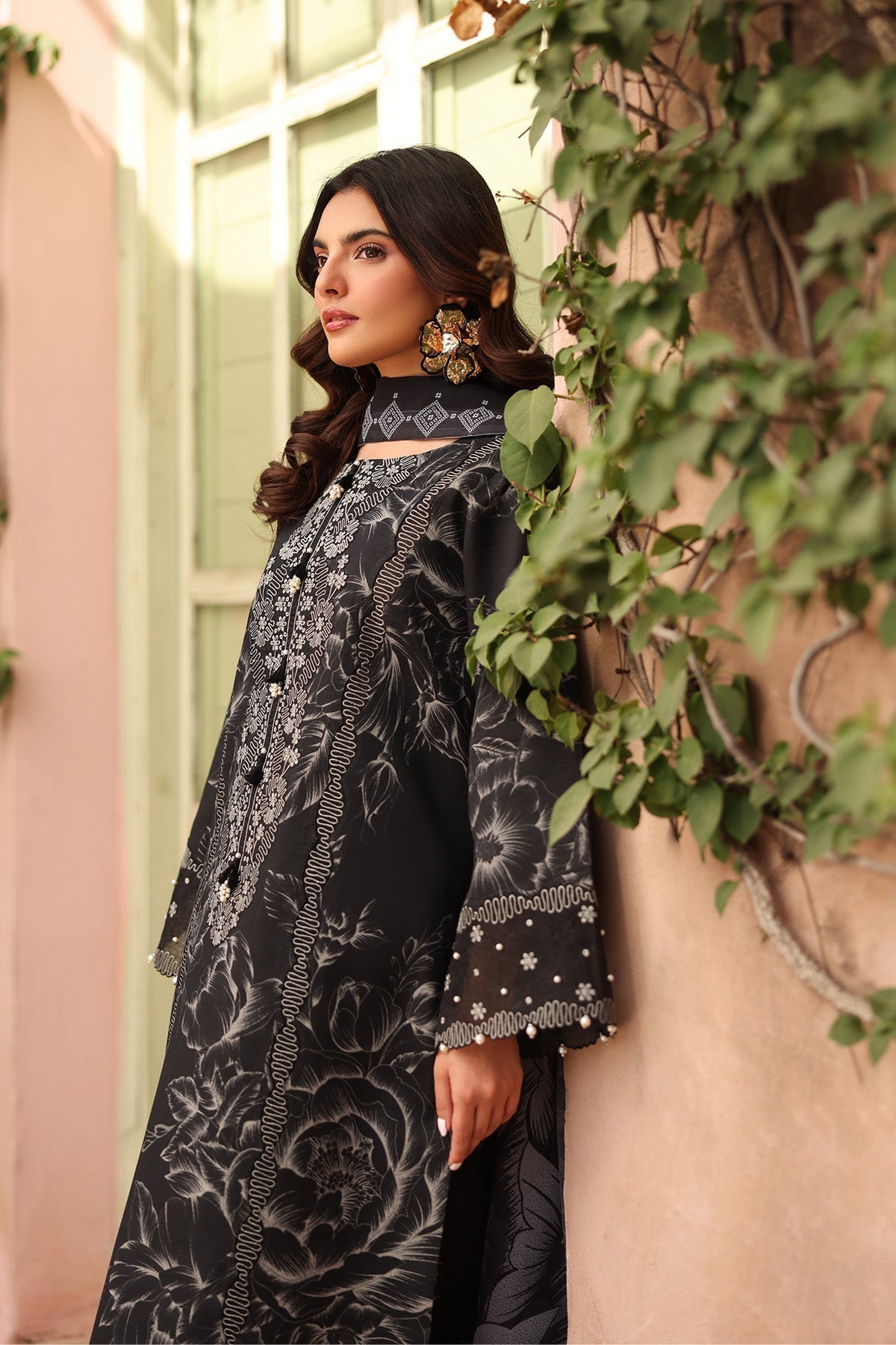 Alizeh | Embroidered Printed Festive Edit 25 | AF-EPL-7037-AZLIN - House Of Hania