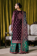 Alizeh Fashion Luxury Embroidered Chiffon 3Pc Suit AF-CH-2173-Nagar B Magenta - House Of Hania