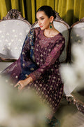 Alizeh Fashion Luxury Embroidered Chiffon 3Pc Suit AF-CH-2173-Nagar B Magenta - House Of Hania