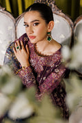 Alizeh Fashion Luxury Embroidered Chiffon 3Pc Suit AF-CH-2173-Nagar B Magenta - House Of Hania