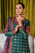 Alizeh Fashion Luxury Embroidered Chiffon 3Pc Suit AF-CH-2174-Nagar C Sea Green - House Of Hania
