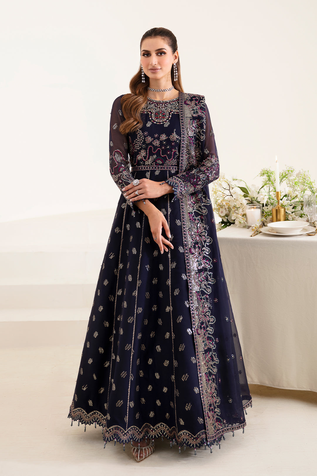 Alizeh Fashion Reena Handcrafted Chiffon 3Pc Suit AF-HM-4013-Splendor - House Of Hania