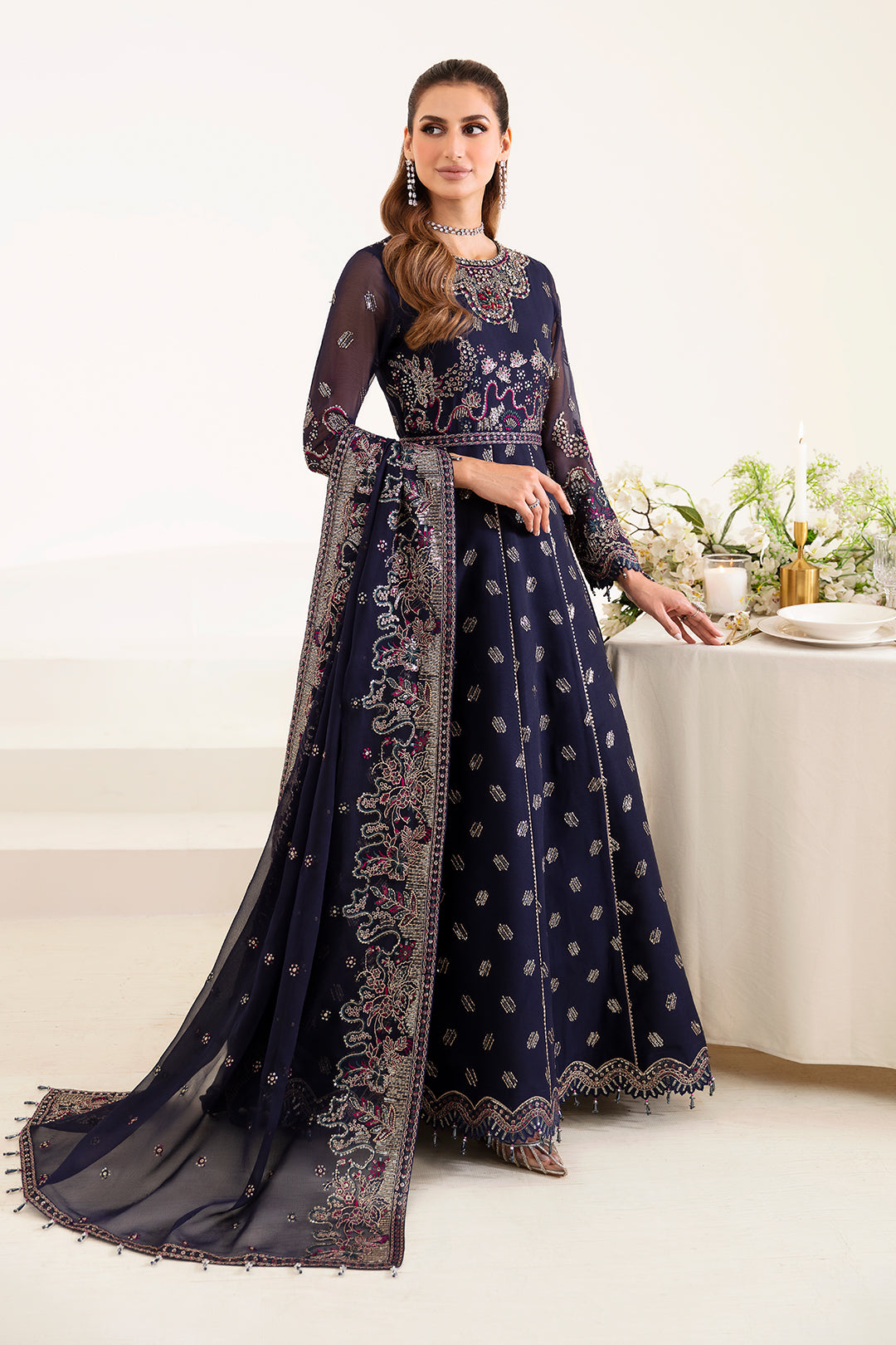 Alizeh Fashion Reena Handcrafted Chiffon 3Pc Suit AF-HM-4013-Splendor - House Of Hania