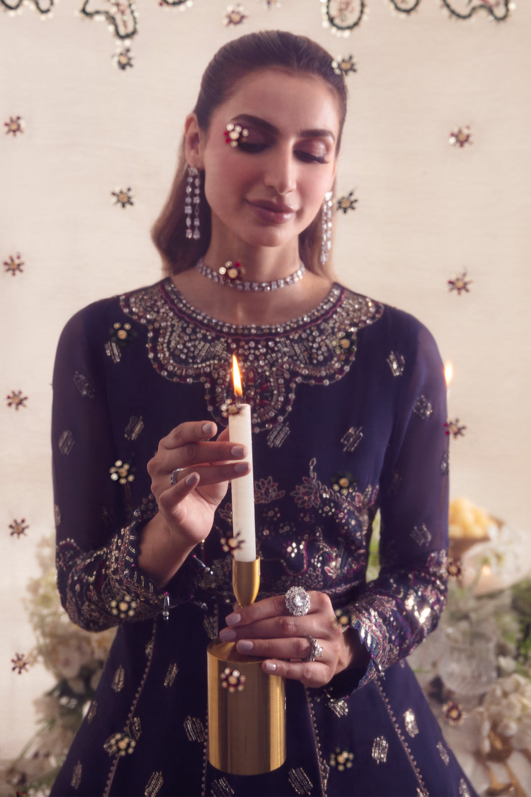 Alizeh Fashion Reena Handcrafted Chiffon 3Pc Suit AF-HM-4013-Splendor - House Of Hania