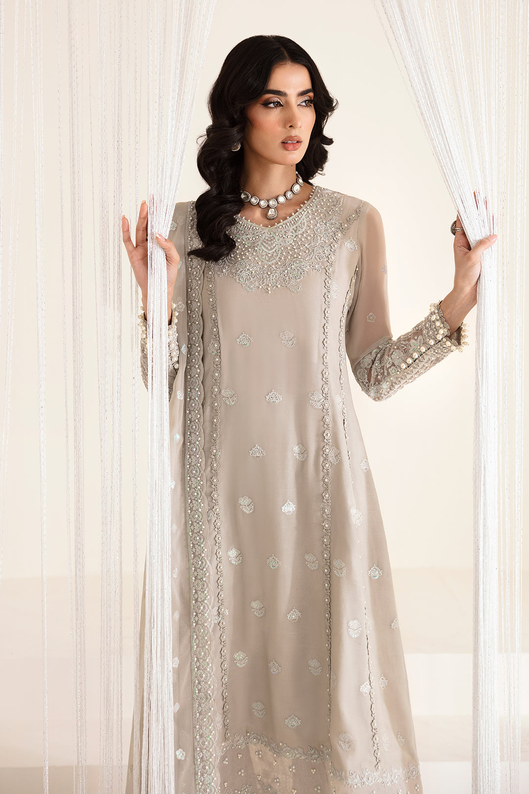 Alizeh Fashion Reena Handcrafted Chiffon 3Pc Suit AF-HM-4015-Mosaic - House Of Hania