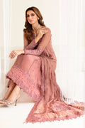 Alizeh Fashion Reena Handcrafted Chiffon 3Pc Suit AF-HM-4016-Crimson - House Of Hania