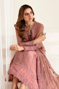 Alizeh Fashion Reena Handcrafted Chiffon 3Pc Suit AF-HM-4016-Crimson - House Of Hania