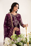 Alizeh Fashion Reena Handcrafted Chiffon 3Pc Suit AF-HM-4019-Laurel - House Of Hania
