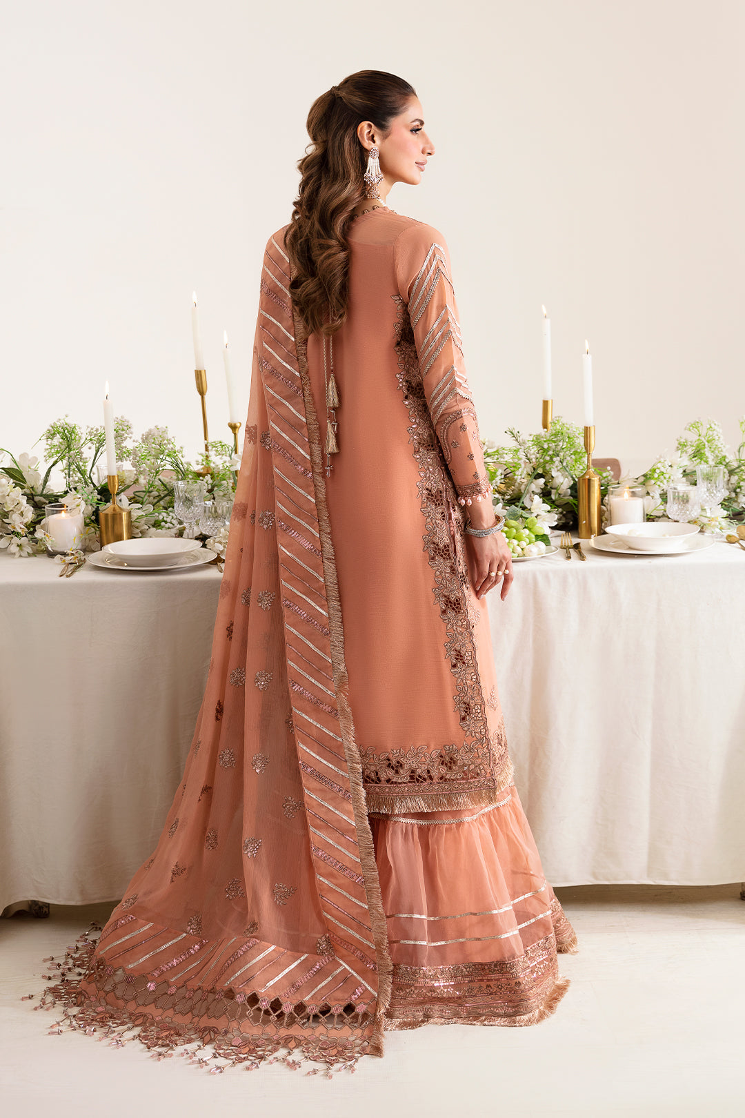 Alizeh Fashion Reena Handcrafted Chiffon 3Pc Suit AF-HM-4020-Margret - House Of Hania