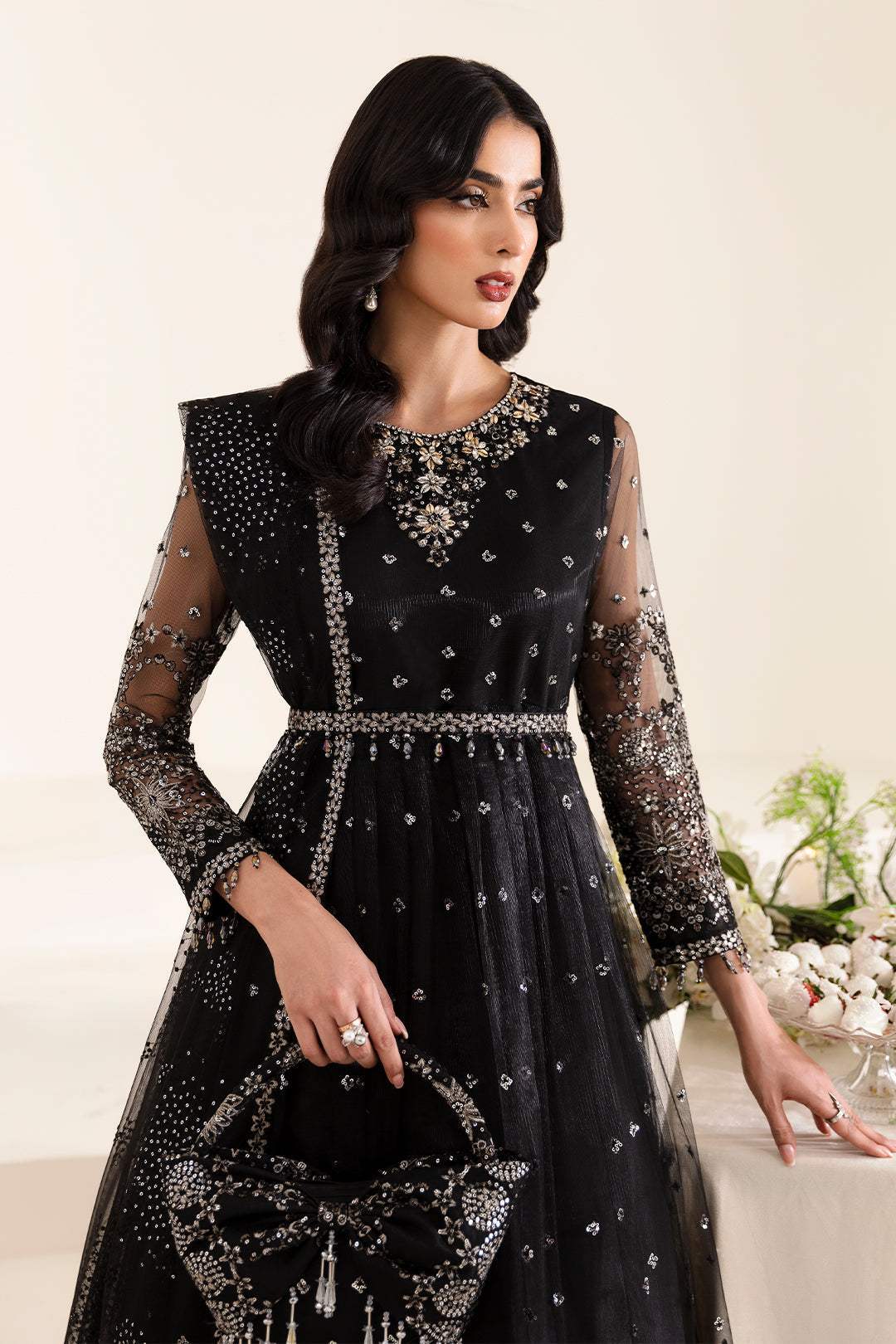 Alizeh Fashion Reena Handcrafted Net 3Pc Suit AF-HM-4017-Lucent - House Of Hania
