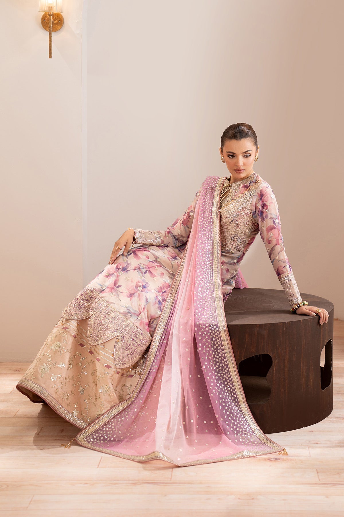 Alizeh | Fleur Chiffon |  AF-CH-2193-Dina - House Of Hania