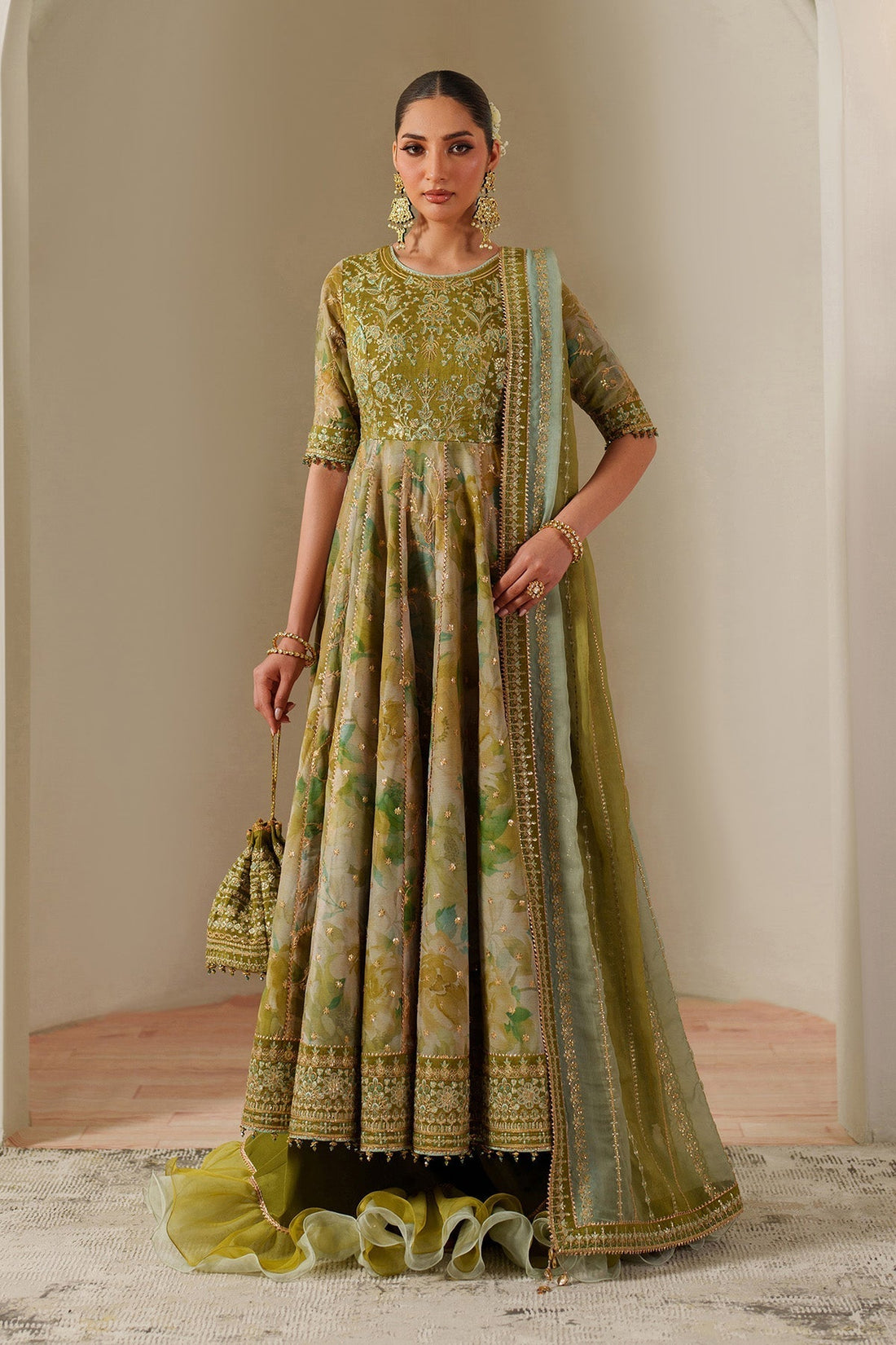 Alizeh | Fleur Chiffon |  AF-CH-2195-Renee - House Of Hania