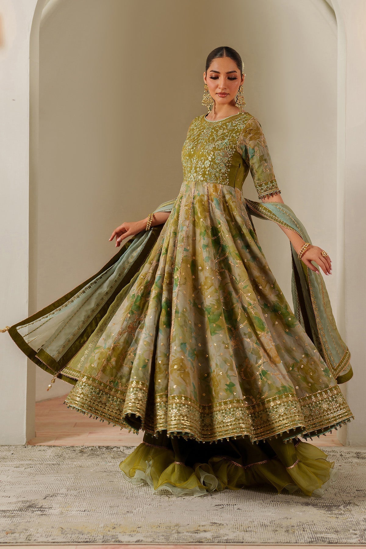Alizeh | Fleur Chiffon |  AF-CH-2195-Renee - House Of Hania