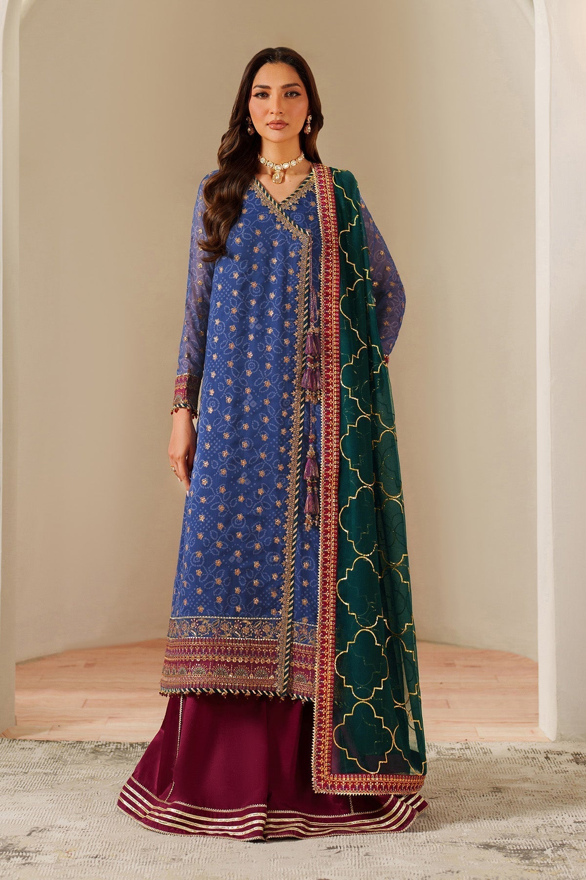 Alizeh | Fleur Chiffon |  AF-CH-2198-Rahsa - House Of Hania
