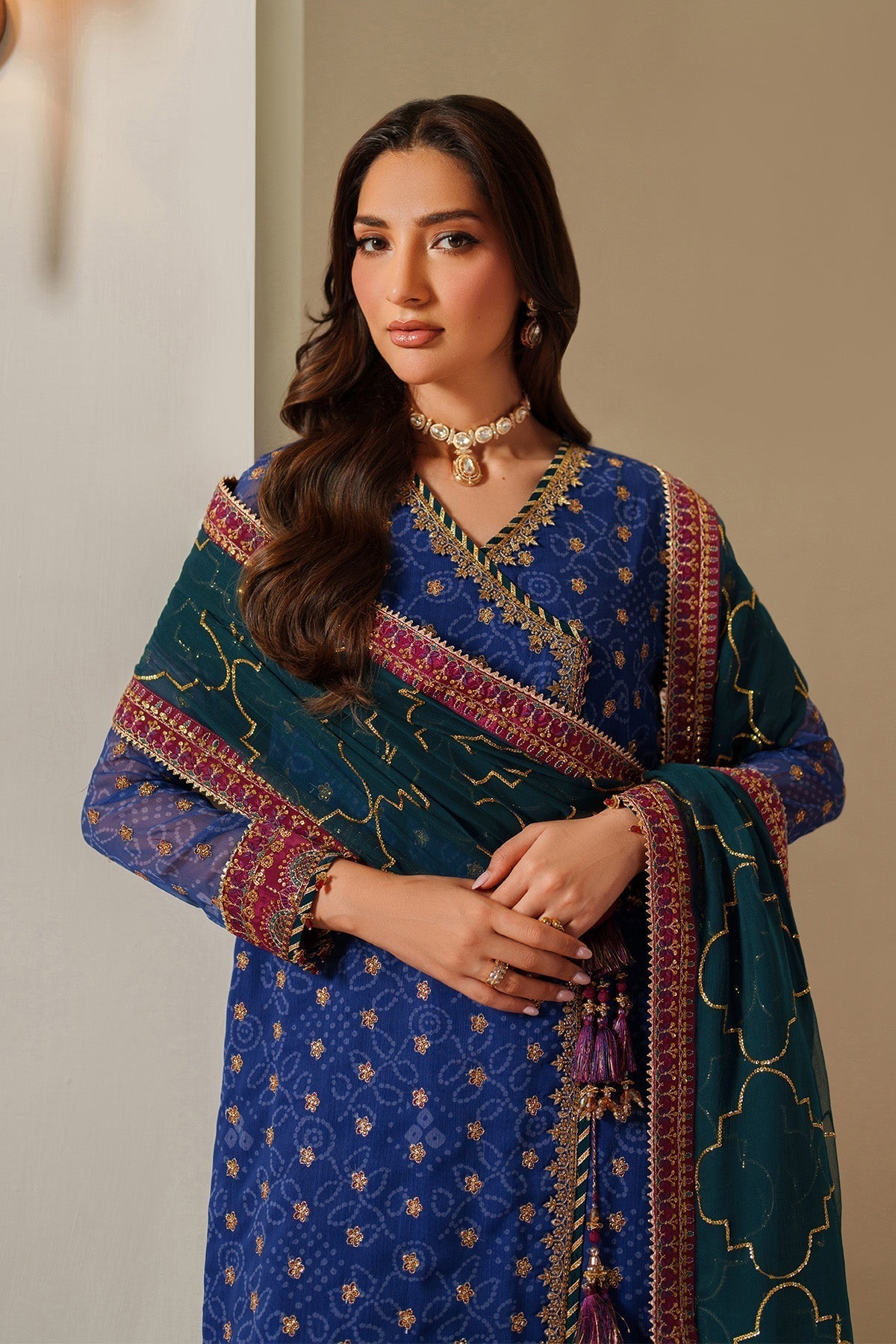 Alizeh | Fleur Chiffon |  AF-CH-2198-Rahsa - House Of Hania