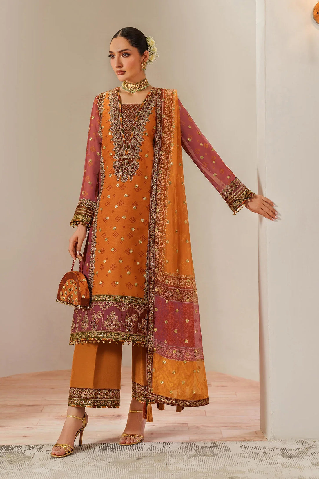 Alizeh | Fleur Embroidered Printed Chiffon | AF-CH-2194-Zyne