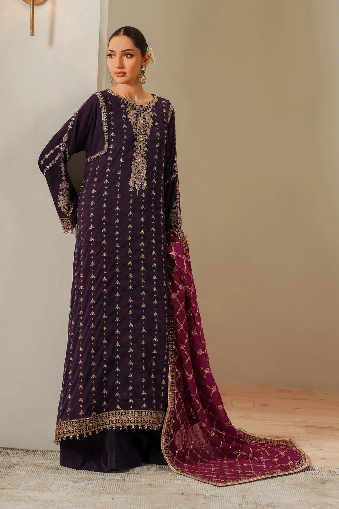 Alizeh | Fleur Embroidered Printed Chiffon | AF-CH-2196-Reya