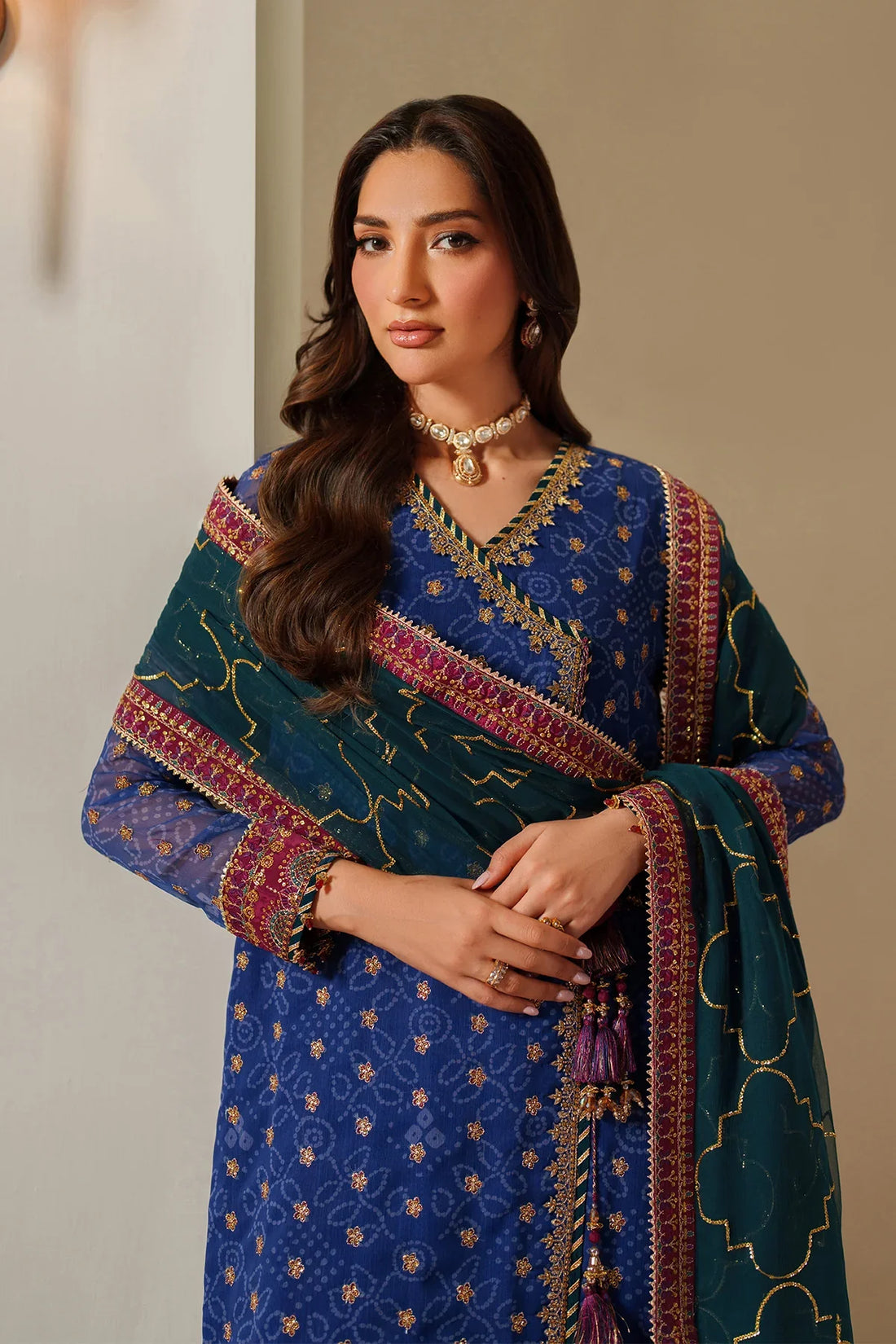 Alizeh | Fleur Embroidered Printed Chiffon | AF-CH-2198-Rahsa