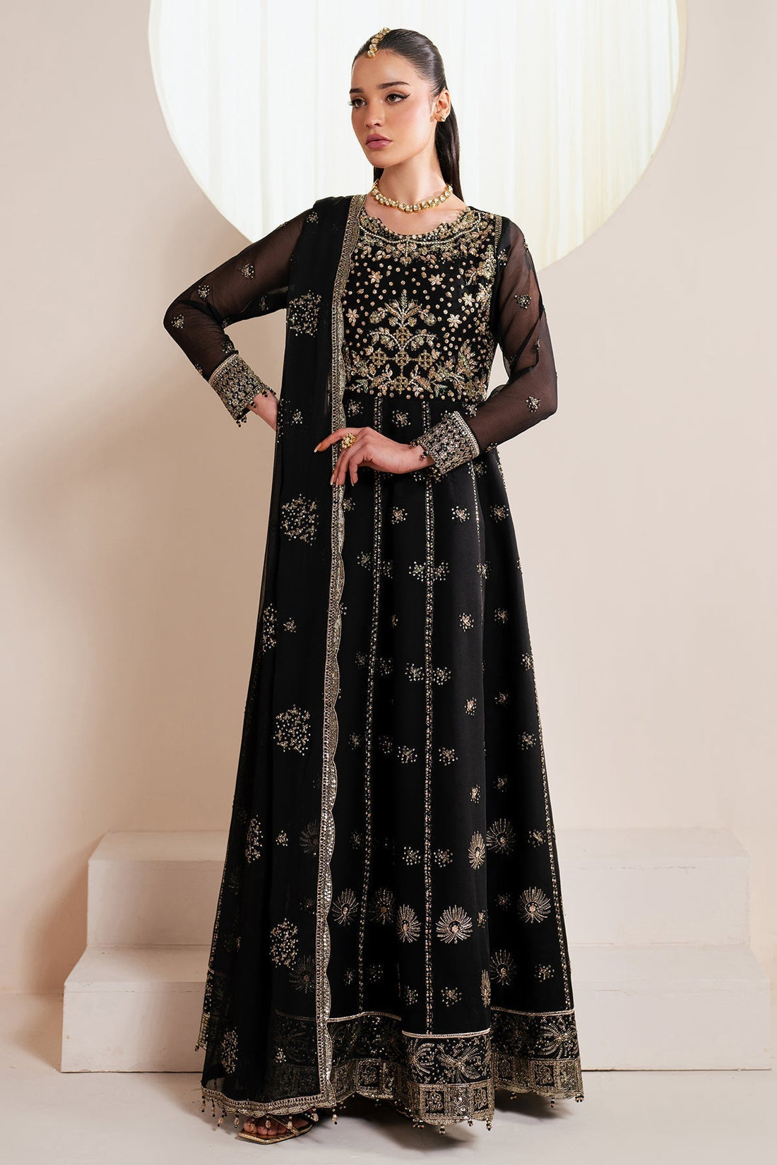 Alizeh | Handcrafted Eid Edit 25 | AF-HM-4030-Noir - House Of Hania
