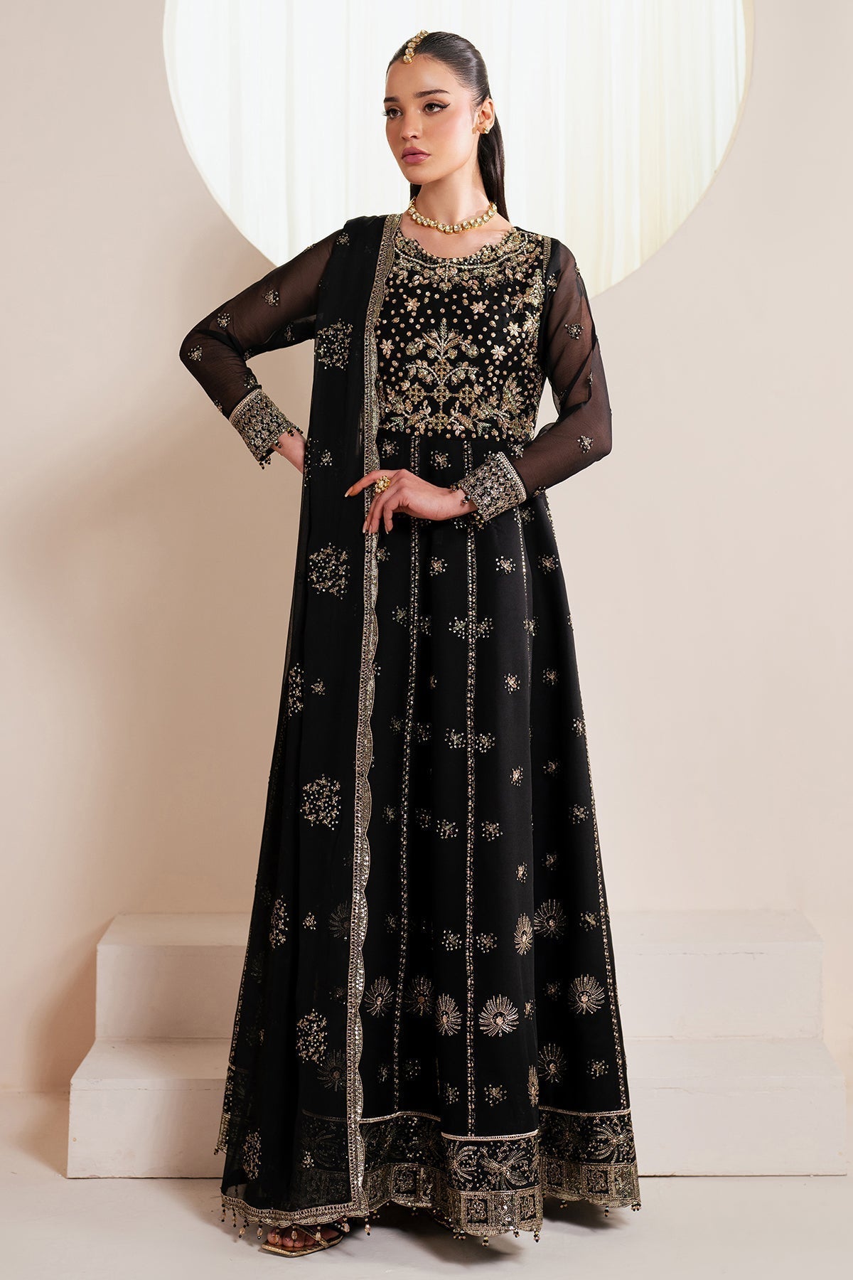 Alizeh | Handcrafted Eid Edit 25 | AF-HM-4030-Noir - House Of Hania