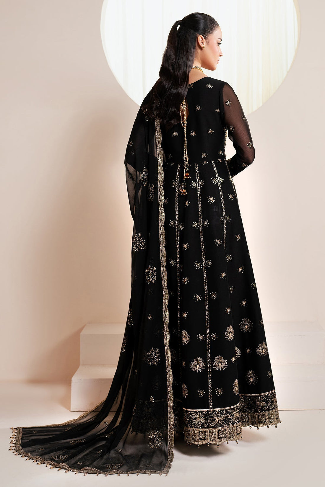 Alizeh | Handcrafted Eid Edit 25 | AF-HM-4030-Noir - House Of Hania