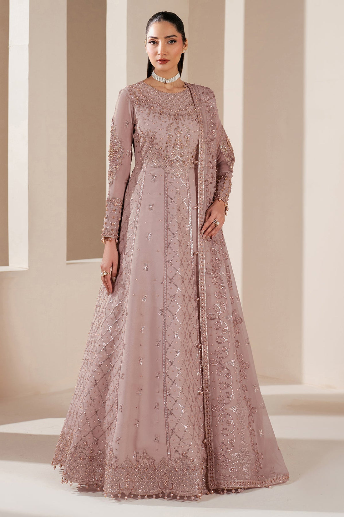 Alizeh | Handcrafted Eid Edit 25 | AF-HM-4031-Saffron - House Of Hania