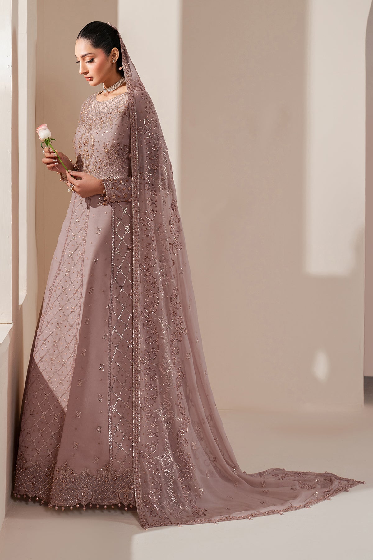 Alizeh | Handcrafted Eid Edit 25 | AF-HM-4031-Saffron - House Of Hania
