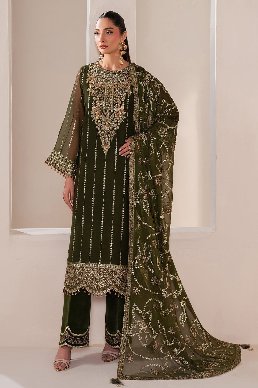 Alizeh | Handcrafted Eid Edit 25 | AF-HM-4033-Olivia - House Of Hania