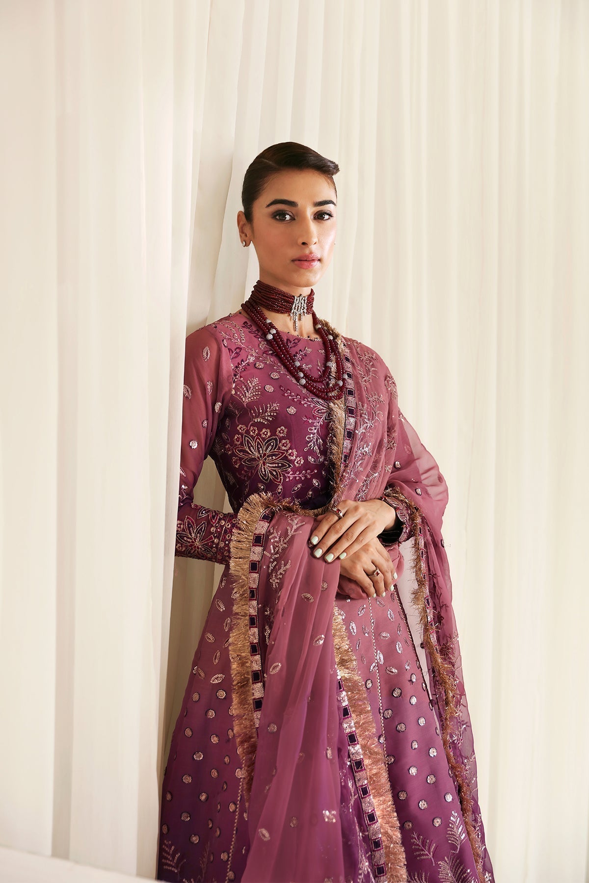 Alizeh | La Ruha Wedding Formals | AF-CH-2178-Opal - House Of Hania