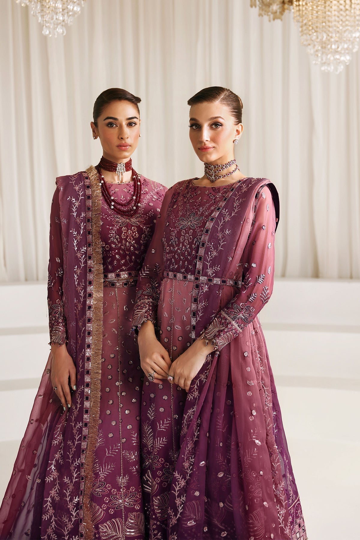 Alizeh | La Ruha Wedding Formals | AF-CH-2178-Opal - House Of Hania