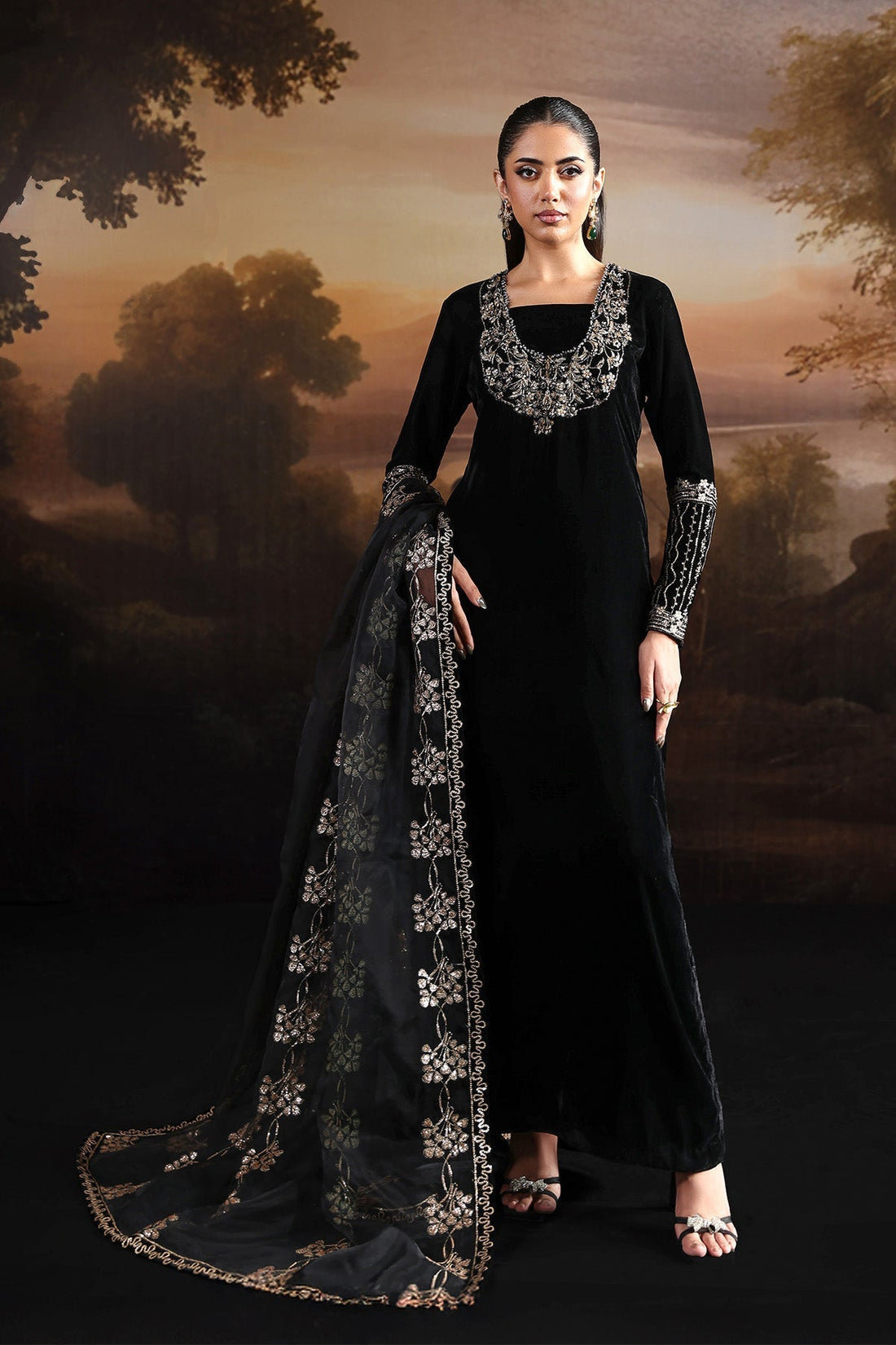 Alizeh | Lamour 25 | AF-VLT-2212-Celeste - House Of Hania