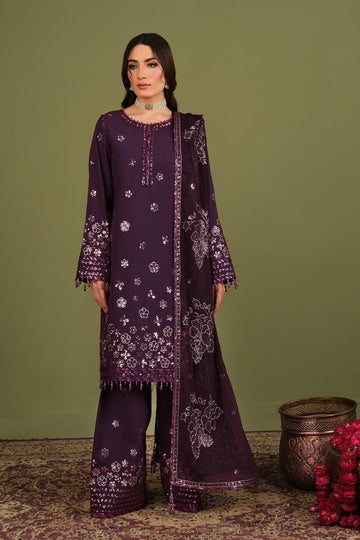 Alizeh | Luxe Raw Silk | AF-RS-09-Mulbery - House Of Hania