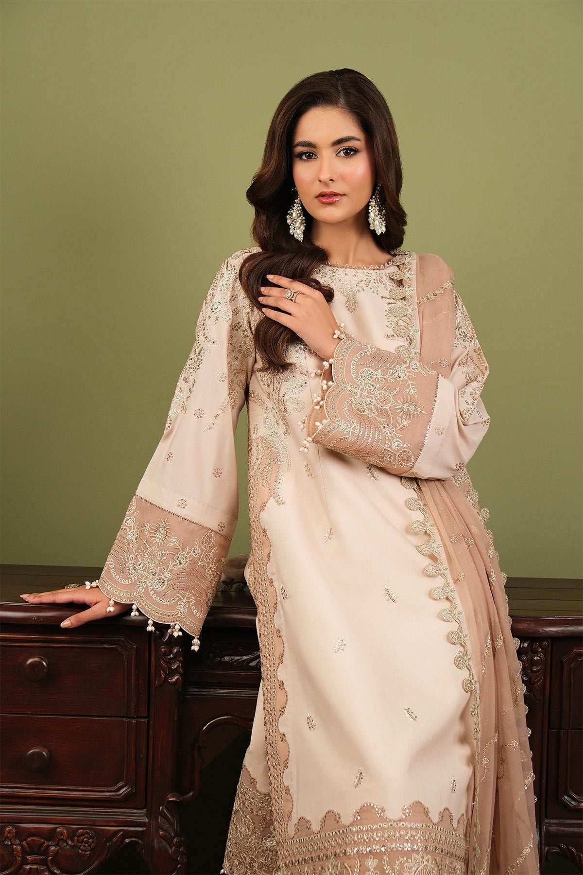 Alizeh | Luxe Raw Silk | AF-RS-10-Castor - House Of Hania