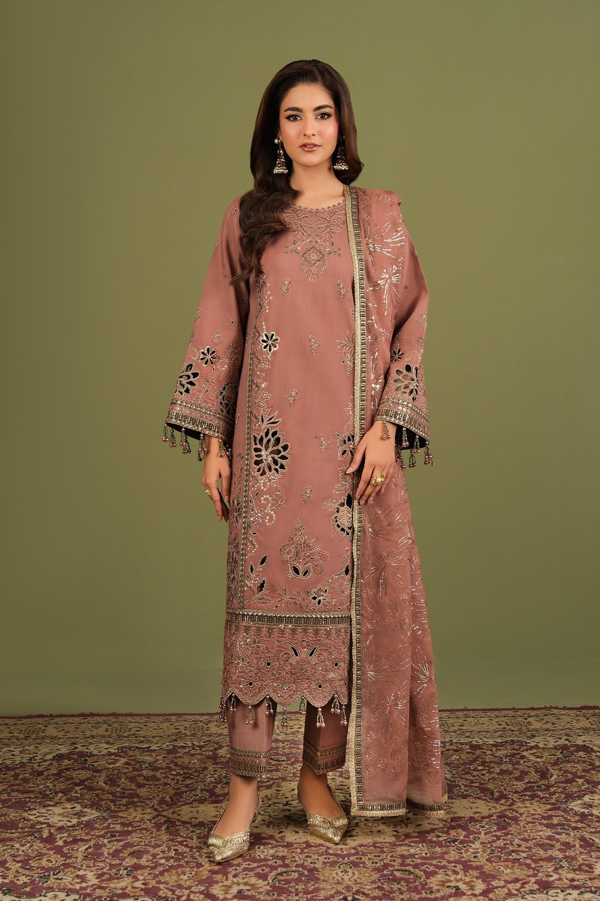 Alizeh | Luxe Raw Silk | AF-RS-12-Vesper - House Of Hania