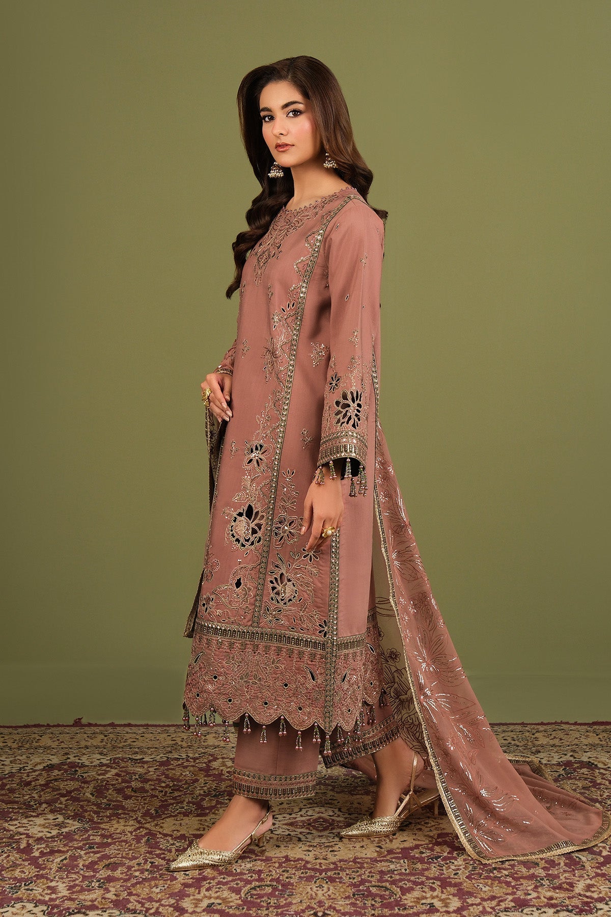 Alizeh | Luxe Raw Silk | AF-RS-12-Vesper - House Of Hania