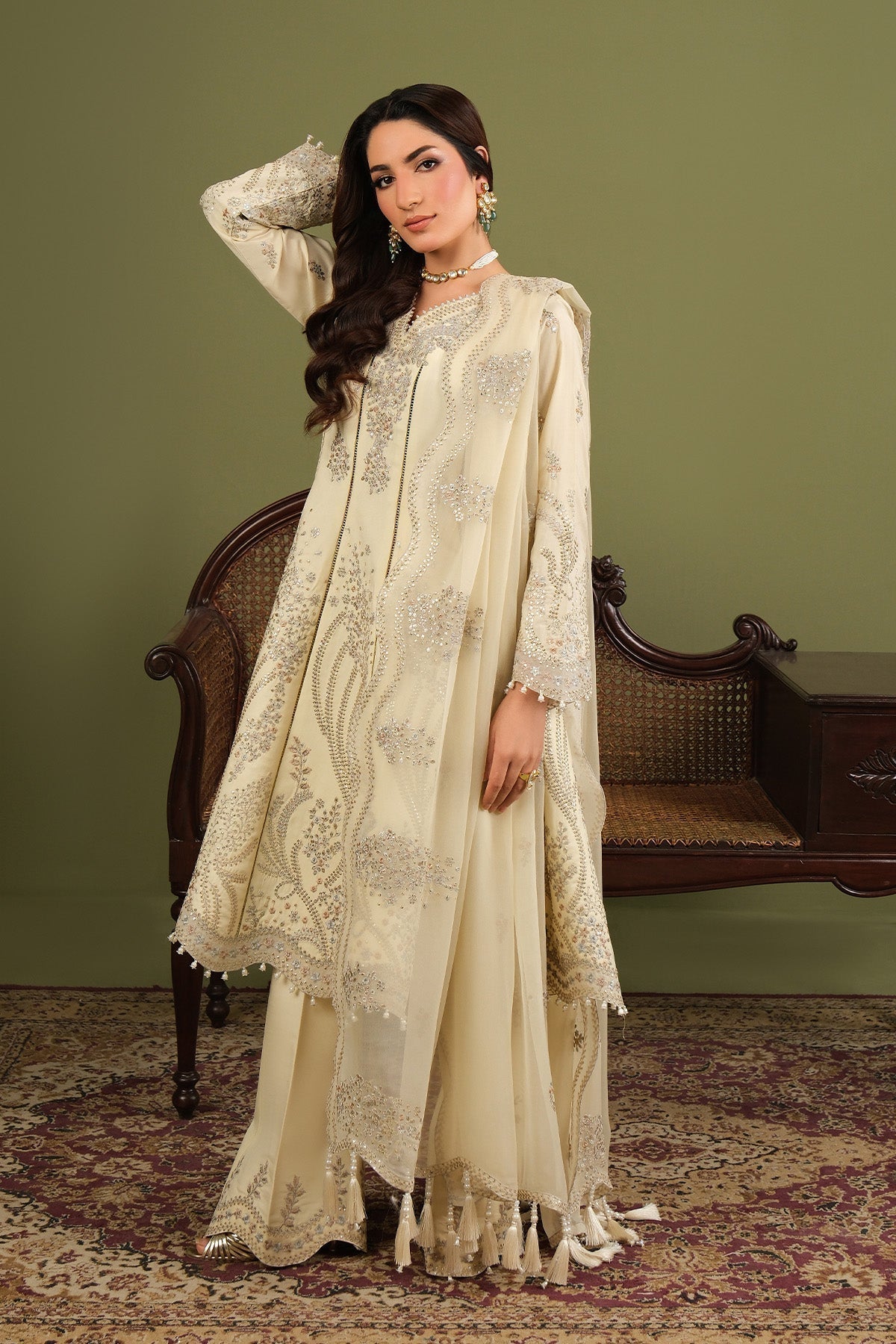 Alizeh | Luxe Raw Silk | AF-RS-13-Emily - House Of Hania