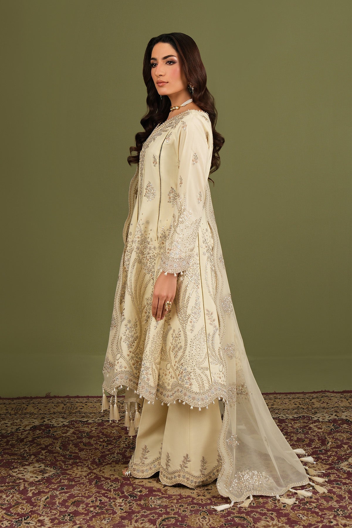 Alizeh | Luxe Raw Silk | AF-RS-13-Emily - House Of Hania