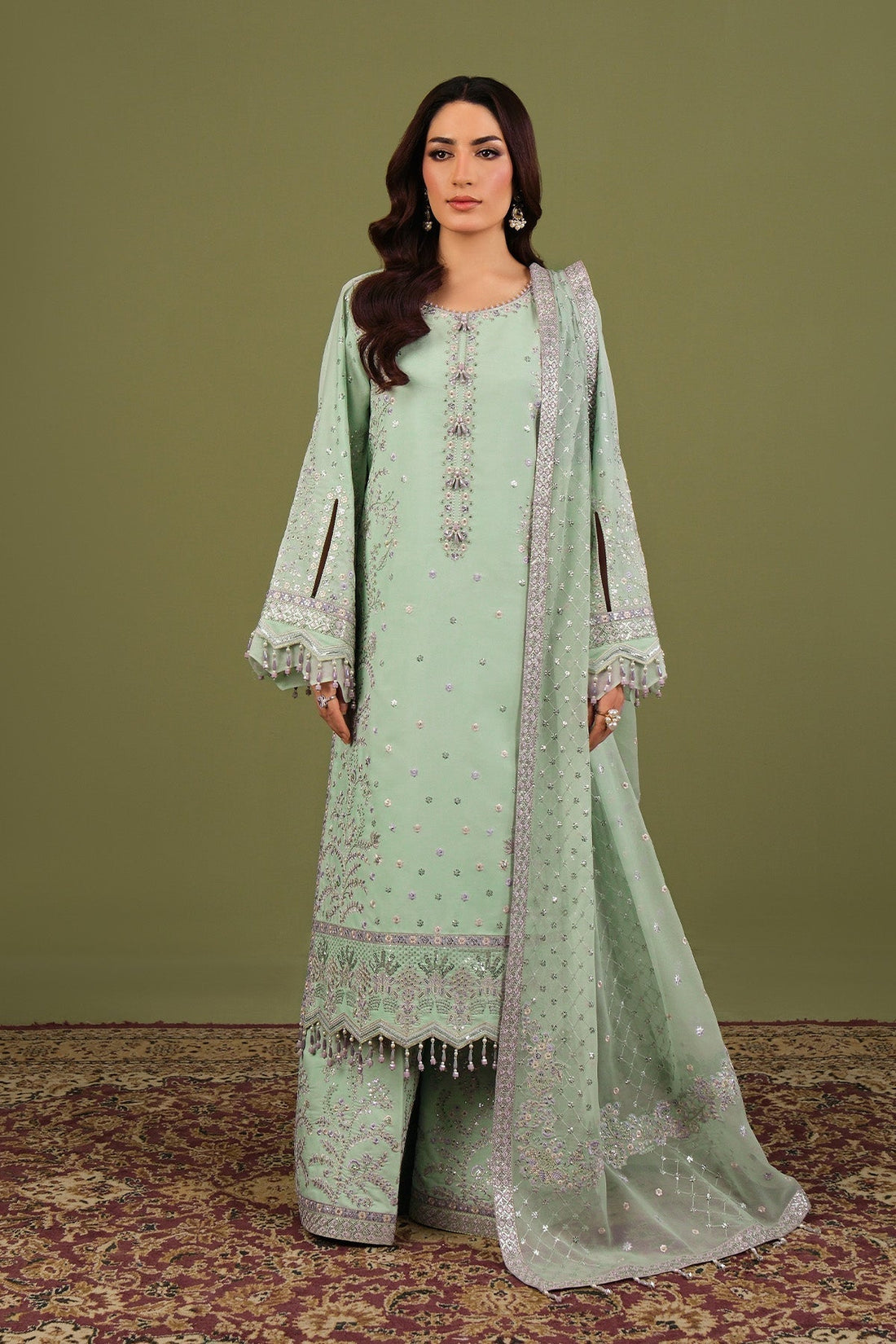 Alizeh | Luxe Raw Silk | AF-RS-15-Pearly - House Of Hania