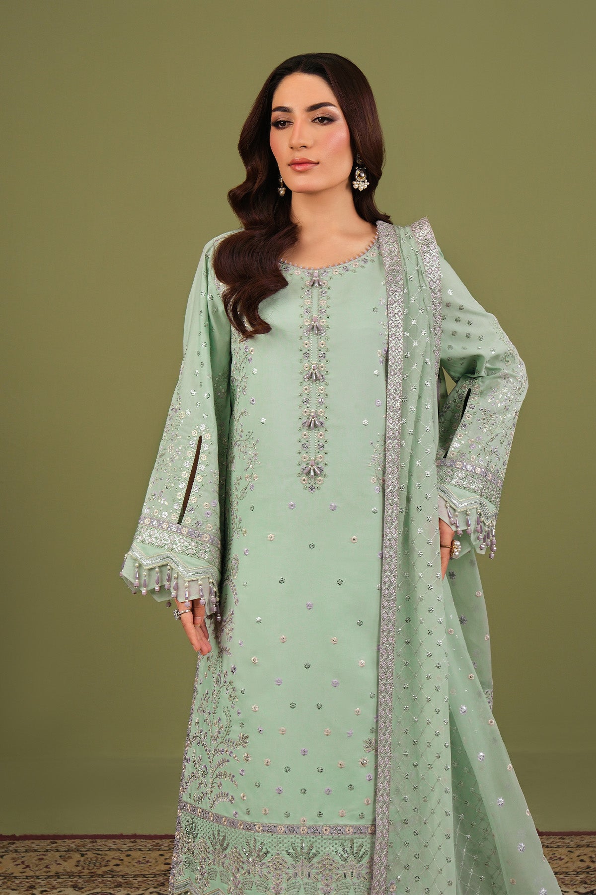 Alizeh | Luxe Raw Silk | AF-RS-15-Pearly - House Of Hania