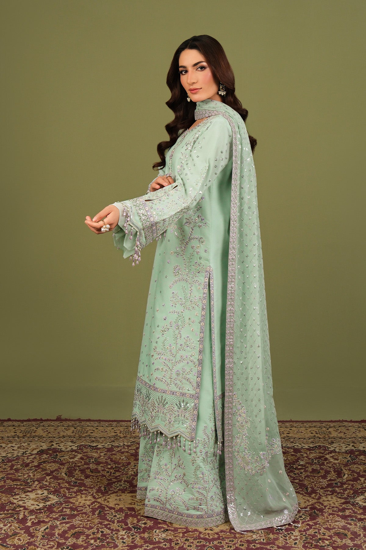 Alizeh | Luxe Raw Silk | AF-RS-15-Pearly - House Of Hania