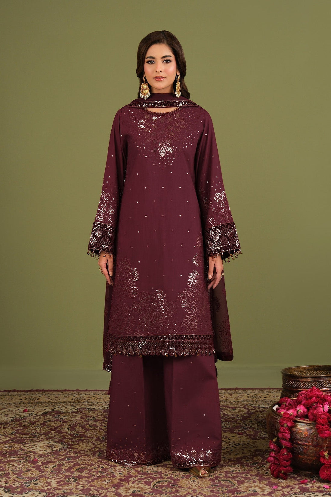 Alizeh | Luxe Raw Silk | AF-RS-16-Almas - House Of Hania