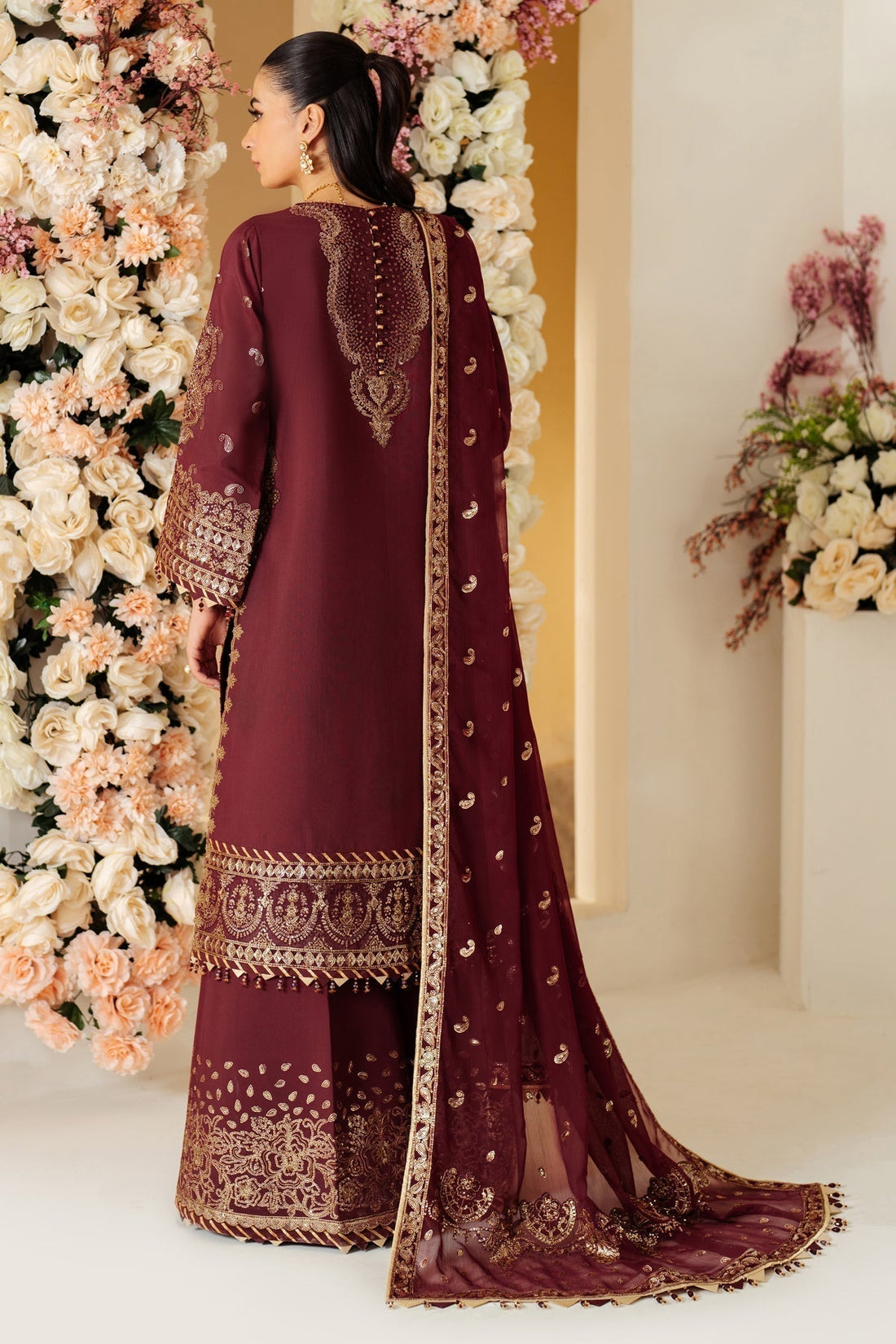 Alizeh | Luxury Raw Silk | AF-RS-01-SALSA - House Of Hania