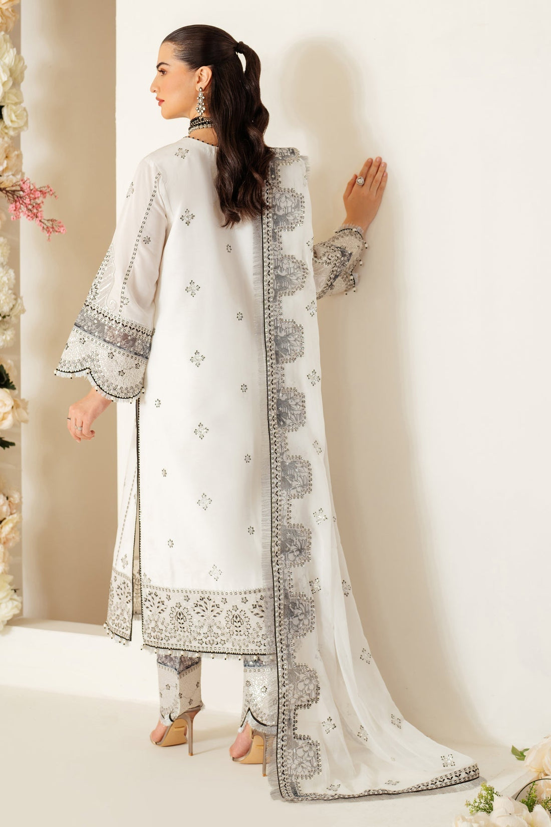 Alizeh | Luxury Raw Silk | AF-RS-04-DOVE - House Of Hania