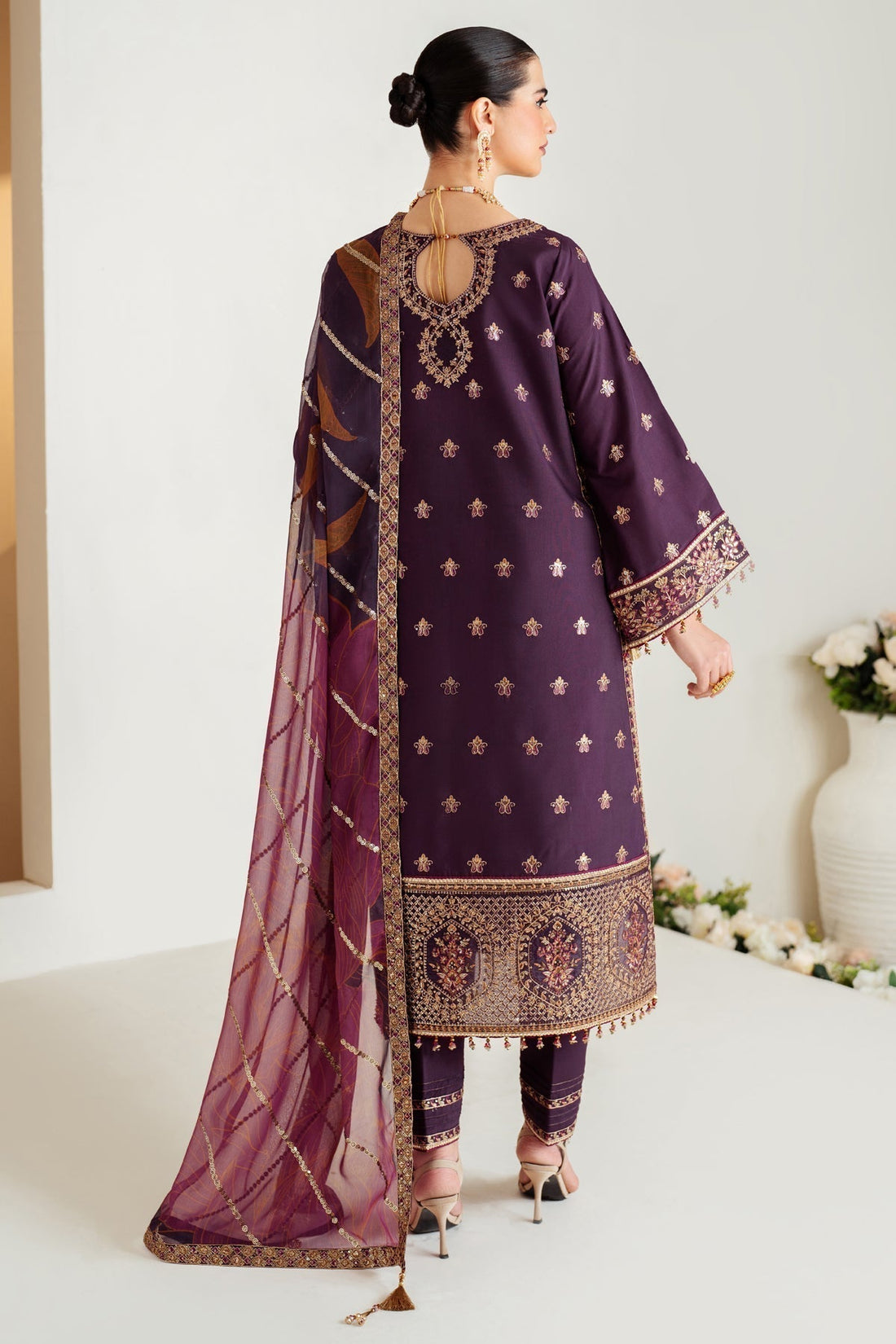 Alizeh | Luxury Raw Silk | AF-RS-05-SCARLET - House Of Hania