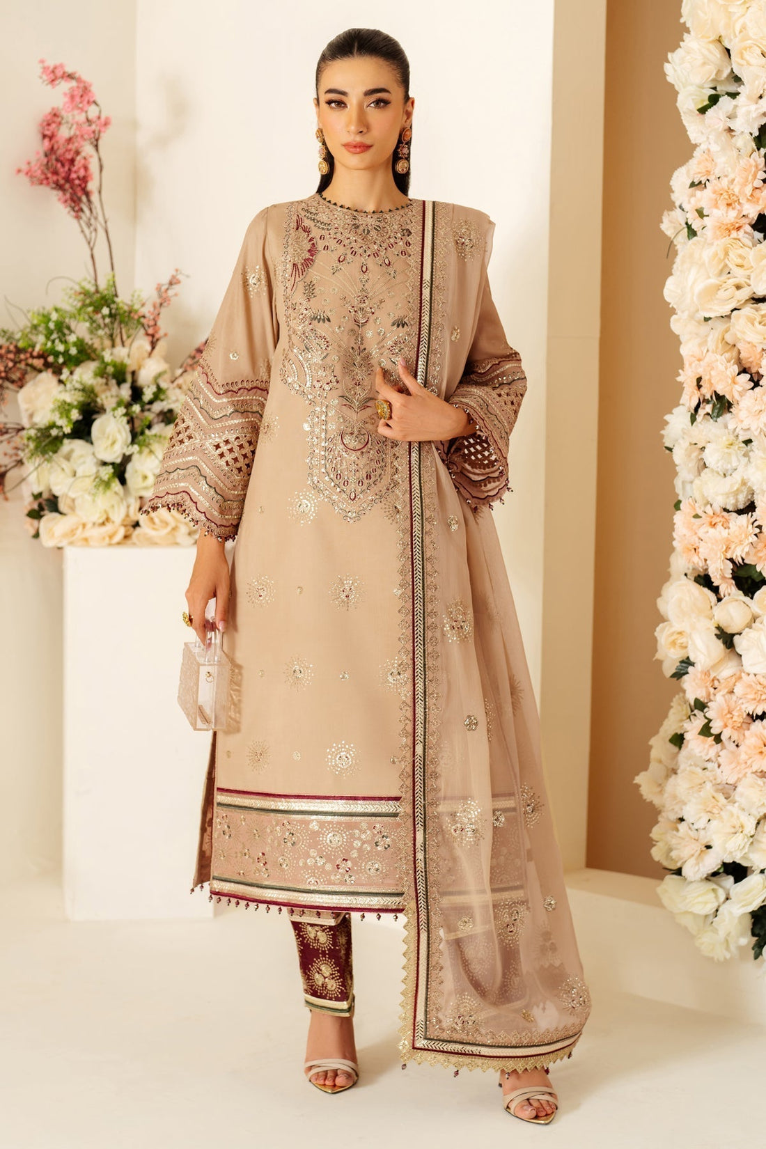 Alizeh | Luxury Raw Silk | AF-RS-06-OAK - House Of Hania