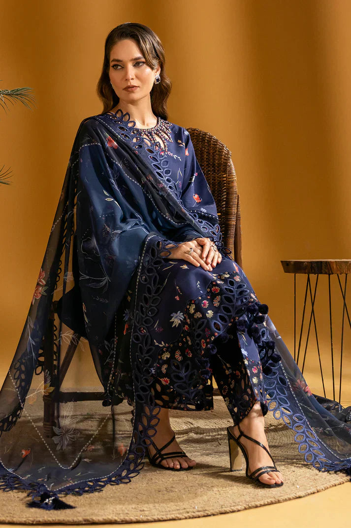 Alizeh | Maahi Embroidered Lawn | Iris - House Of Hania
