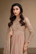 Alizeh | Ready to wear | Beige Dress 3 piece - RTW1027 - House Of Hania