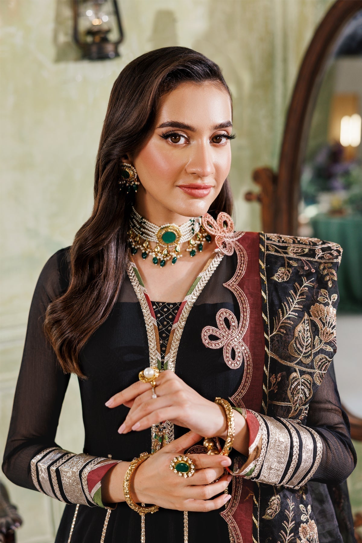 Alizeh | Ready to wear | Black Dress 3 piece - RTW1026 - House Of Hania
