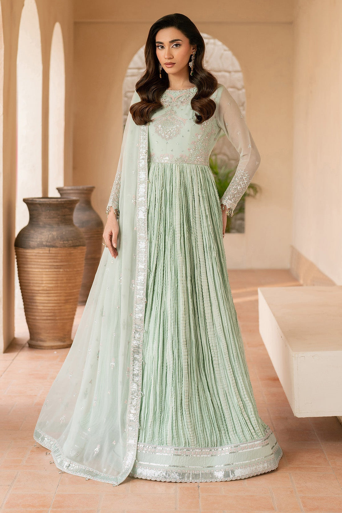 Alizeh | Ready to wear | Green Dress 3 Piece - RTW1020 - House Of Hania